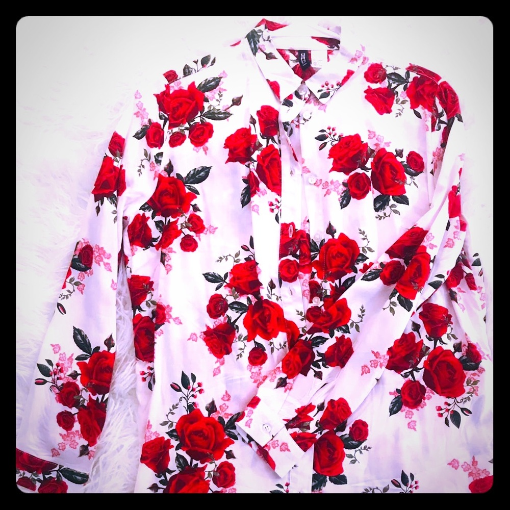 Rose button down